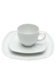 Vorschaubild 1 von Kaffeeservice Kaffee Gedeck 1 Person 3-teilig Porzellan Weiß