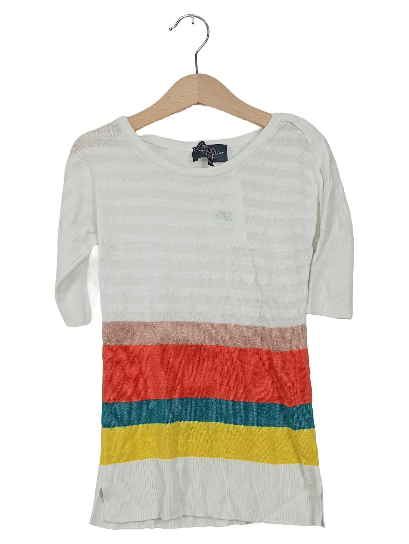 MARKENLOS Little Miss Captain Tortue Mädchen Pullover Gr. 128 Mehrfarbig Gestreift