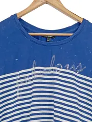 Vorschaubild 3 von Damen T-Shirt 50x52 Blau Weiß Gestreift Maritim