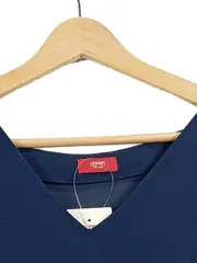 Vorschaubild 5 von Damen Bluse Gr. 36 S Blau V-Ausschnitt 3/4-Arm Casual Schleifen