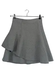 Vorschaubild 1 von Damen Faltenrock Gr. 38/M Grau Modern Midirock