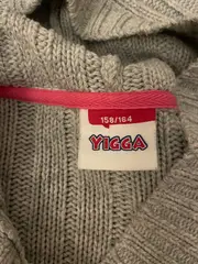 Vorschaubild 5 von Kinder Strickjacke Grau 158/164 mit Kapuze Zopfmuster Casual