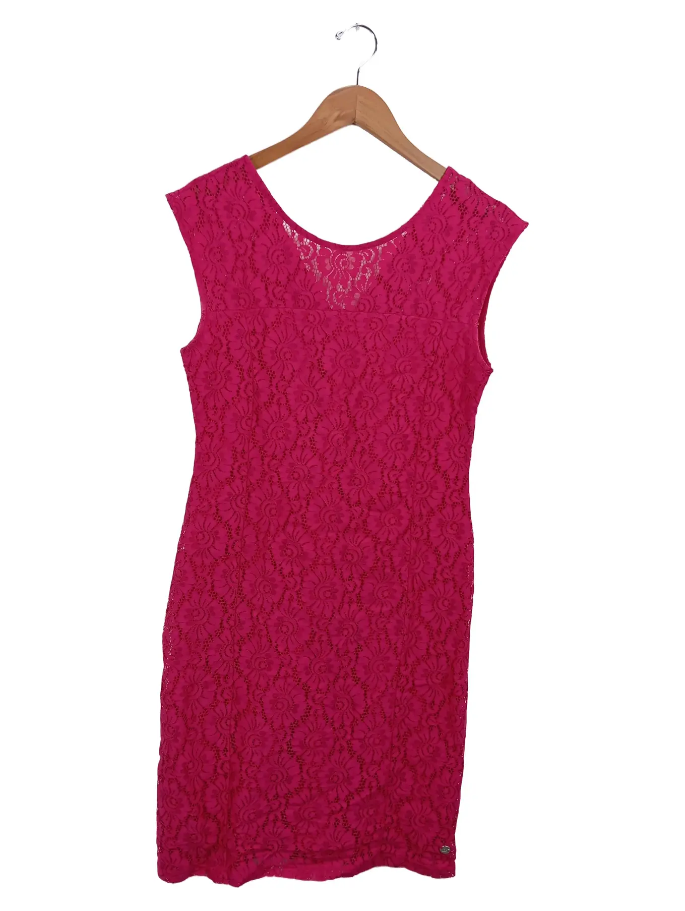 BRUNO BANANI Blusenkleid Rosa Spitze Elegant Gr. 38/M Festlich Midikleid