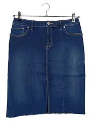 Vorschaubild 1 von Jeansrock Damen Gr. 38 Blau Casual Midirock Baumwolle