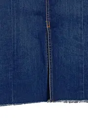 Vorschaubild 4 von Jeansrock Damen Gr. 38 Blau Casual Midirock Baumwolle