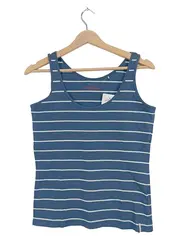 Vorschaubild 1 von Damen Trägertop Gestreift Blau Baumwolle Gr. M