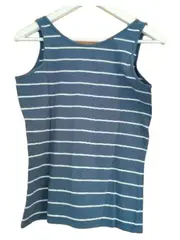 Vorschaubild 3 von Damen Trägertop Gestreift Blau Baumwolle Gr. M