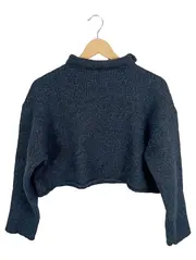 Vorschaubild 1 von Damen Pullover Gr. 40/L Blau Meliert Cropped Casual