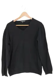 Vorschaubild 1 von Herren Pullover Gr. 44/S Schwarz V-Ausschnitt Casual Baumwolle