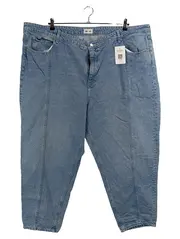 Vorschaubild 1 von Mom Jeans Damen Gr. 58/4XL Blau Baumwolle High Waist