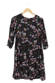 Vorschaubild 1 von Damen Freizeitkleid 34/XS Schwarz Blumenmuster