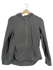 Vorschaubild 1 von Damen Fleecejacke mit Kapuze Gr. 36/S Grau Sportlich Outdoor