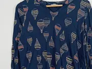 Vorschaubild 2 von Damen Langarmshirt M Blau Casual Ballon-Print