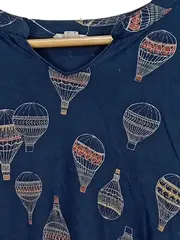 Vorschaubild 3 von Damen Langarmshirt M Blau Casual Ballon-Print