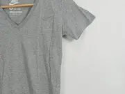 Vorschaubild 4 von Damen Sport Shirt V-Ausschnitt Grau Gr. 36/S Baumwolle