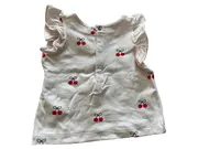 Vorschaubild 2 von Mädchen Top Shirt Rosa Kirschen Rüschen Gr. 6M / 68