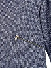 Vorschaubild 3 von Steppjacke Damen Blau Meliert Reißverschluss Gr. L 42