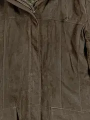 Vorschaubild 5 von TCM Lederjacke Damen Braun Gr. 38/M Casual Fellbesatz Reißverschluss Knopf