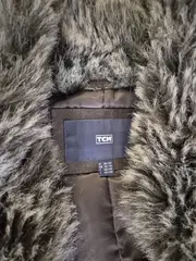 Vorschaubild 8 von TCM Lederjacke Damen Braun Gr. 38/M Casual Fellbesatz Reißverschluss Knopf