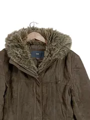 Vorschaubild 2 von TCM Lederjacke Damen Braun Gr. 38/M Casual Fellbesatz Reißverschluss Knopf