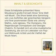 Vorschaubild 4 von Nana Mouskouri Eine Welt voll Musik Vinyl LP Live Johnny Mathis Julio Iglesias