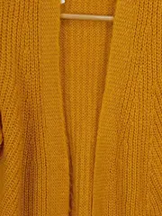 Vorschaubild 3 von Damen Strickjacke Gr. 36 S Gelb Casual Langarm