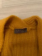 Vorschaubild 5 von Damen Strickjacke Gr. 36 S Gelb Casual Langarm