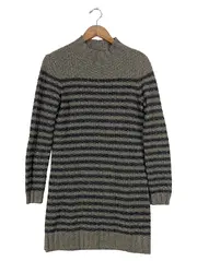 Vorschaubild 1 von Damen Pullover gestreift Rollkragen Grau Gr. 36/S