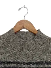 Vorschaubild 2 von Damen Pullover gestreift Rollkragen Grau Gr. 36/S