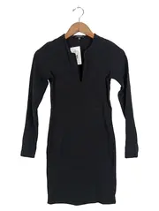 Vorschaubild 1 von Damen Strickkleid Langarm Schwarz Gr. 34/XS Basic