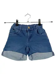 Vorschaubild 1 von Jeans Shorts Mädchen Blau Gr. 140 Kinder Freizeit Uni Baumwolle