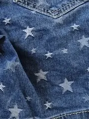 Vorschaubild 5 von Denim Kinder Jeans Shorts Blau Sterne Gr. 110 Casual Freizeit