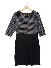 Vorschaubild 1 von Damen Freizeitkleid Gr. 40 L Schwarz Grafisch Casual