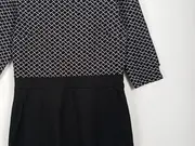 Vorschaubild 2 von Damen Freizeitkleid Gr. 40 L Schwarz Grafisch Casual