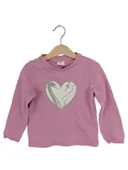 Vorschaubild 1 von Mädchen Langarmshirt Pink Herz Sterne Gr. 104/110 Casual