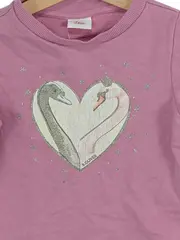 Vorschaubild 2 von Mädchen Langarmshirt Pink Herz Sterne Gr. 104/110 Casual