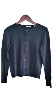 Vorschaubild 1 von Damen Strickjacke Gr. 36/38 Schwarz Basic Casual Langarm