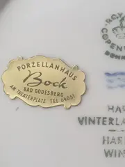 Vorschaubild 6 von Weihnachtsteller 1971 Hase Porzellan Sammelteller Blau 18cm