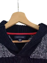 Vorschaubild 6 von Kinder Pullover Baumwolle Blau Gestreift Zopfstrick Gr. 152