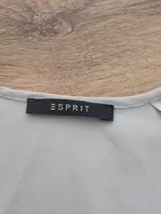 Vorschaubild 4 von Damen Bluse Langarm Gr. 38/M Beige V-Ausschnitt Basic