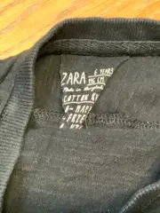 Vorschaubild 3 von Kinder T-Shirt Gr. 116 Schwarz Basic Kurzarm Baumwolle