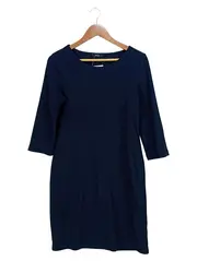 Vorschaubild 1 von Damen Freizeitkleid Gr. 38/M Blau Casual 3/4 Arm Uni