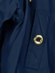 Vorschaubild 4 von Damen Übergangsmantel Gr. 40 Blau Kapuze Goldene Details