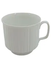 Vorschaubild 1 von Tasse Weiß Porzellan Rillendekor Germany Klassisch 250ml