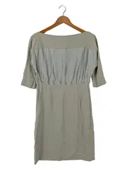 Vorschaubild 1 von Damen Blusenkleid Gr. 36/S Beige Minimalistisch Elegant Tunikakleid