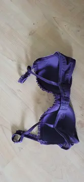 Vorschaubild 4 von Damen BH 80A Lila Feminin mit Muster und Rüschen