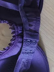 Vorschaubild 5 von Damen BH 80A Lila Feminin mit Muster und Rüschen