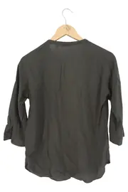 Vorschaubild 2 von Bluse Damen Gr. 38/M Grau 3/4-Arm Casual Minimalistisch