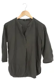 Vorschaubild 1 von Bluse Damen Gr. 38/M Grau 3/4-Arm Casual Minimalistisch