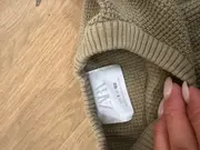 Vorschaubild 4 von Kinder Pullover Gr. 122 Oliv Baumwolle Strickmuster Langarm